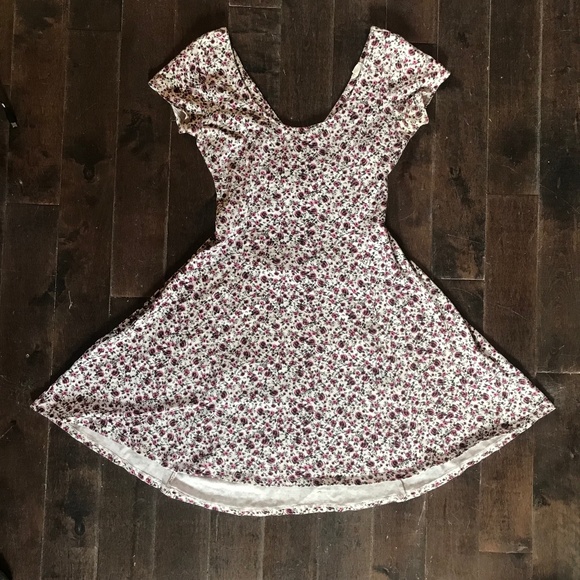 GARAGE Mini Dress Floral Print Cross Back - Picture 1 of 3